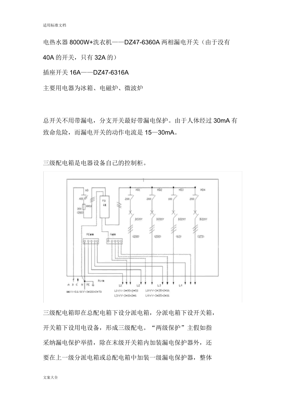 施工现场临时用电配电箱一级二级三级定义及管理系统要求要求规范.doc