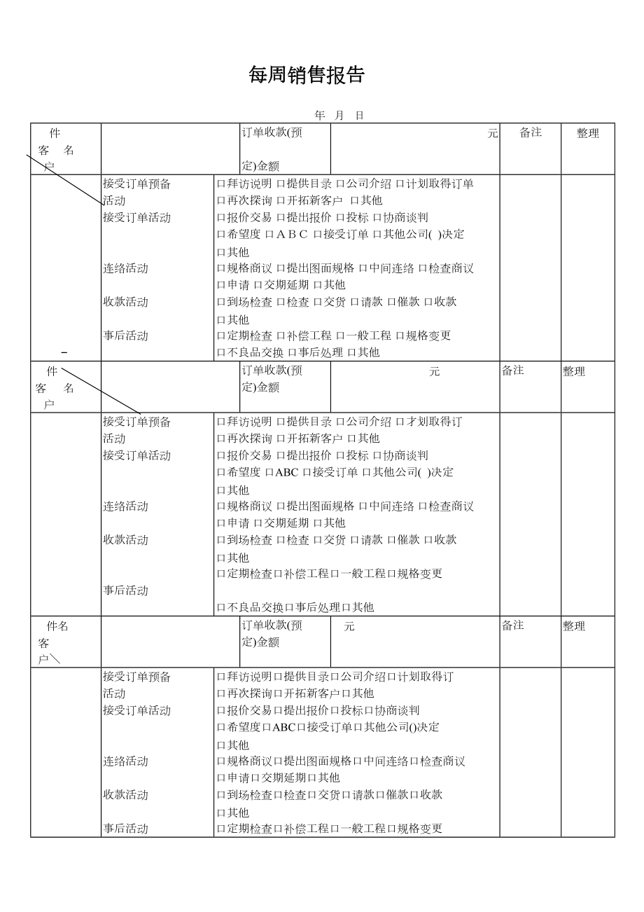 每周销售报告.doc