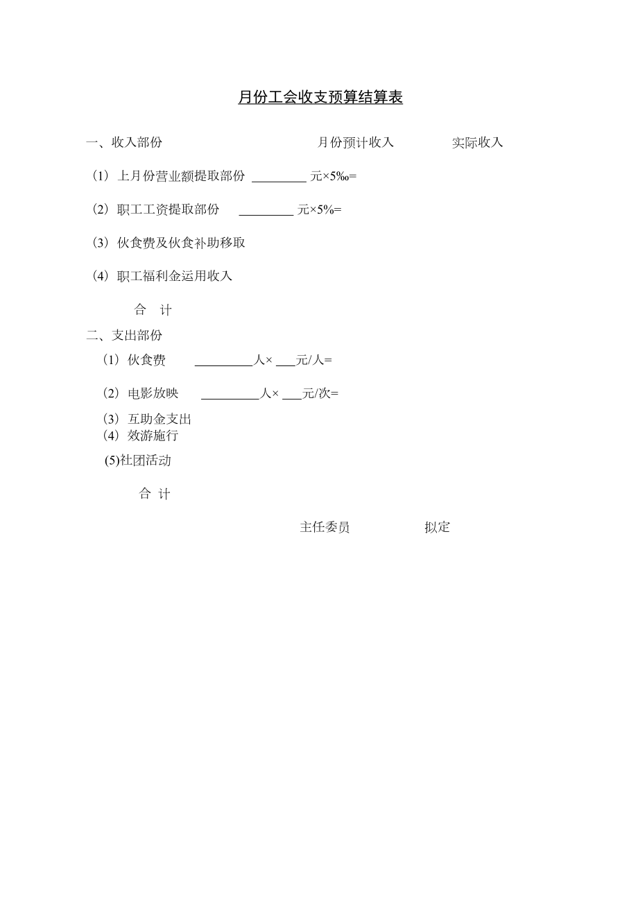 份工会收支预算结算表格式.doc