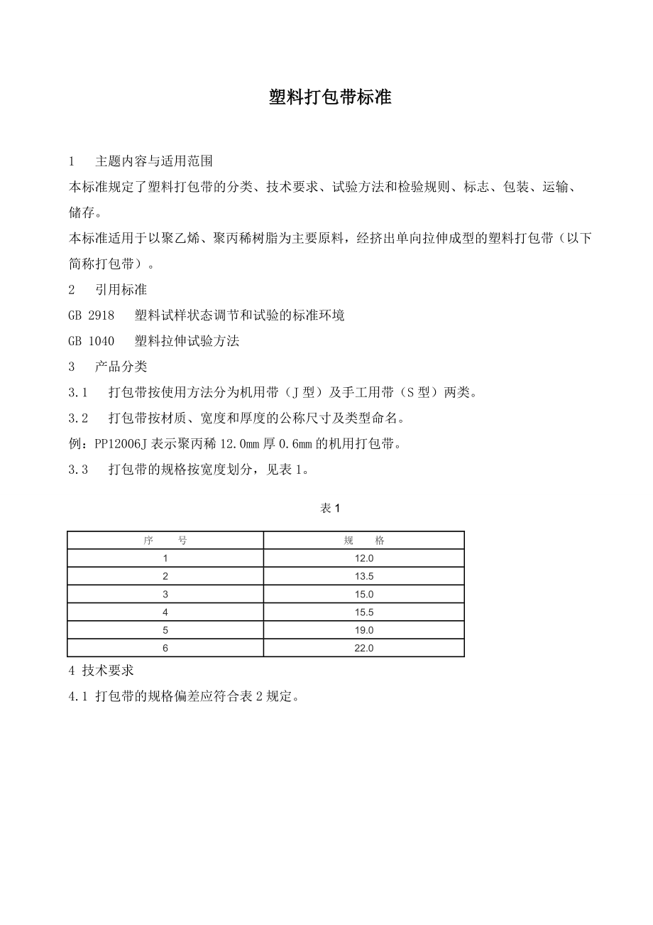 塑料打包带标准.doc