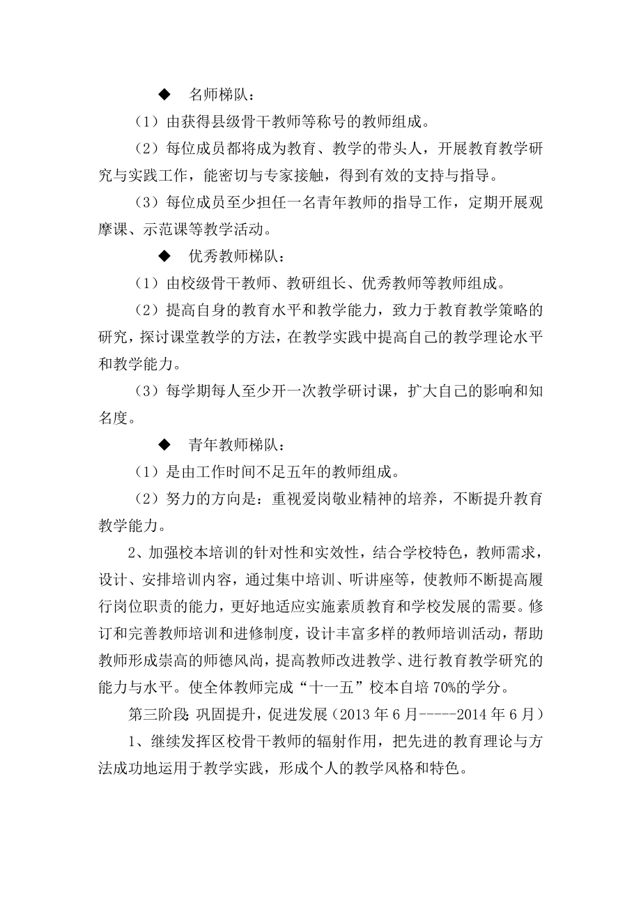 学校教师发展三年规划word参考模板.doc