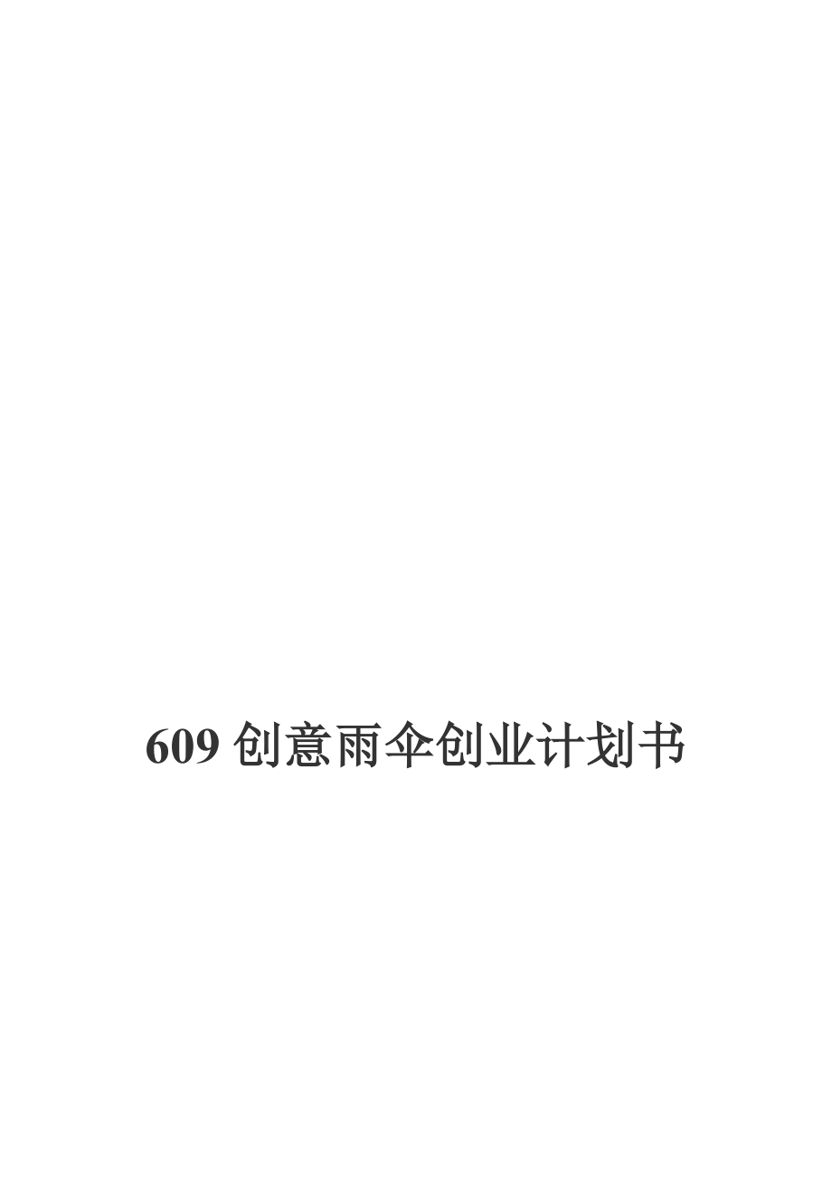 609伞业公司企划书.doc