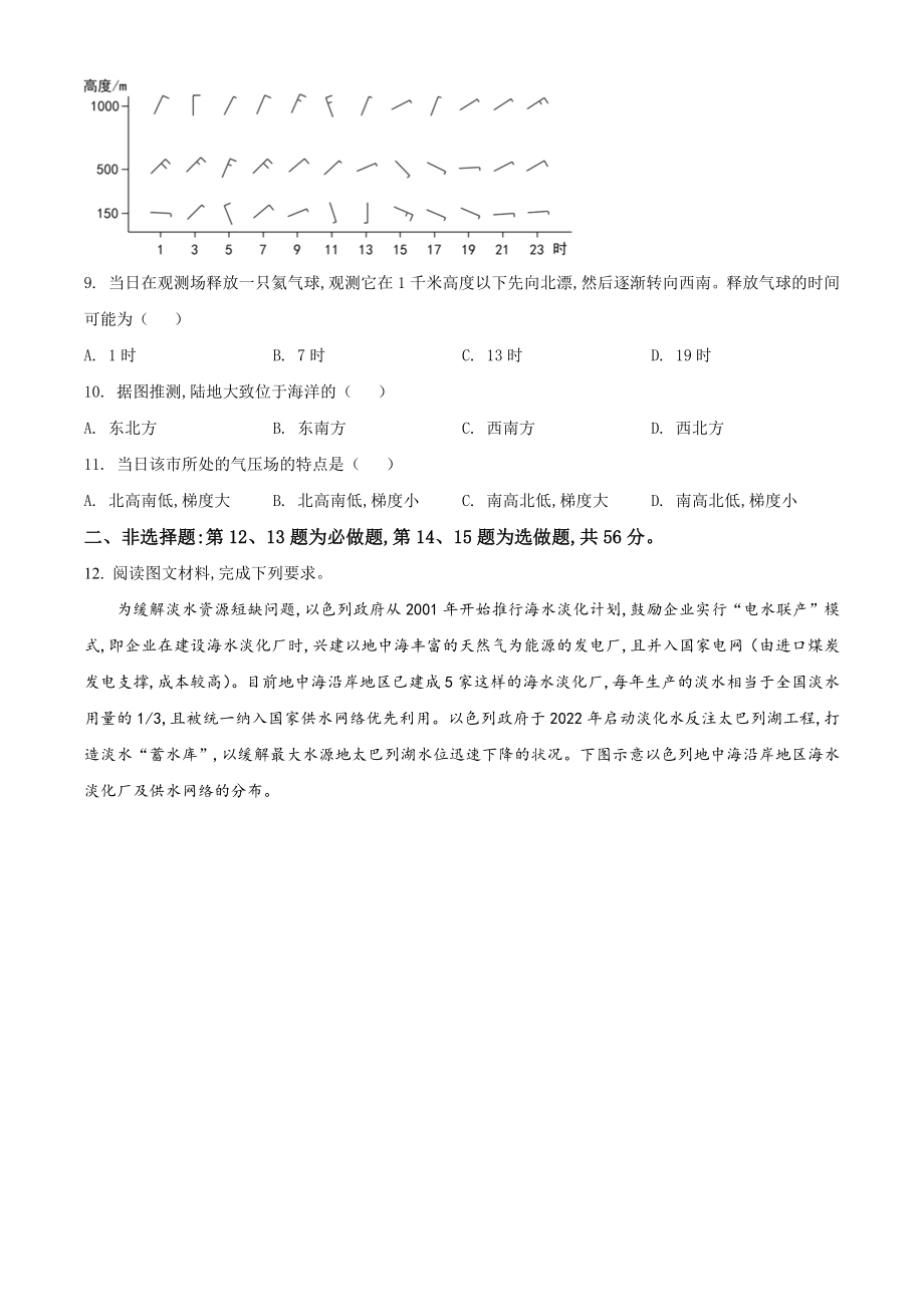 2022年高考全国乙卷地理真题无答案.doc