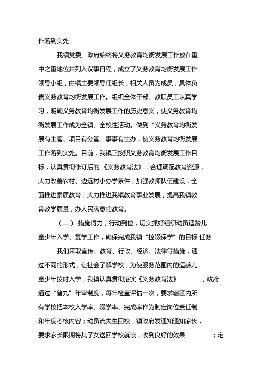 义务教育均衡发展自查报告.doc