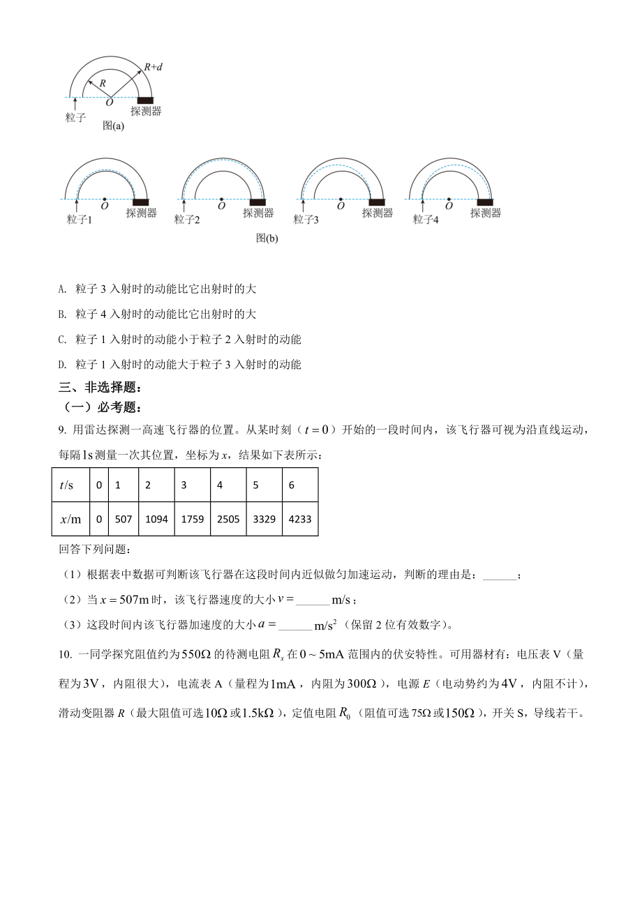 2022年高考全国乙卷物理真题无答案.doc