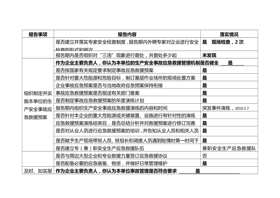 主要负责人安全生产履职情况报告表2.doc