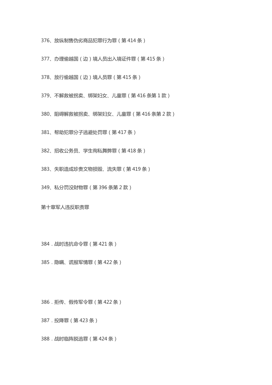 最新刑法罪名一览表.doc