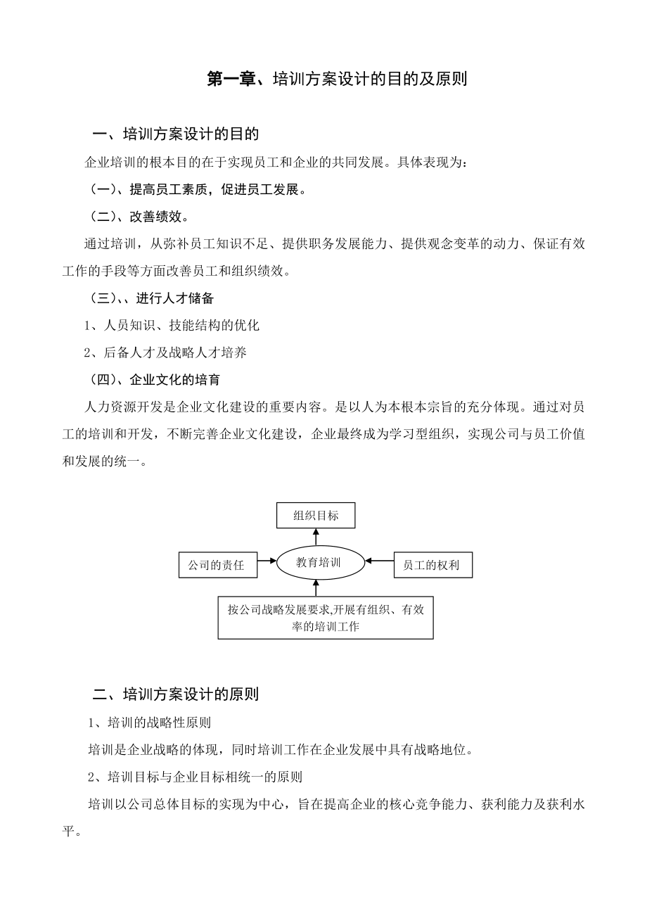 培训体系建立方案范本.doc