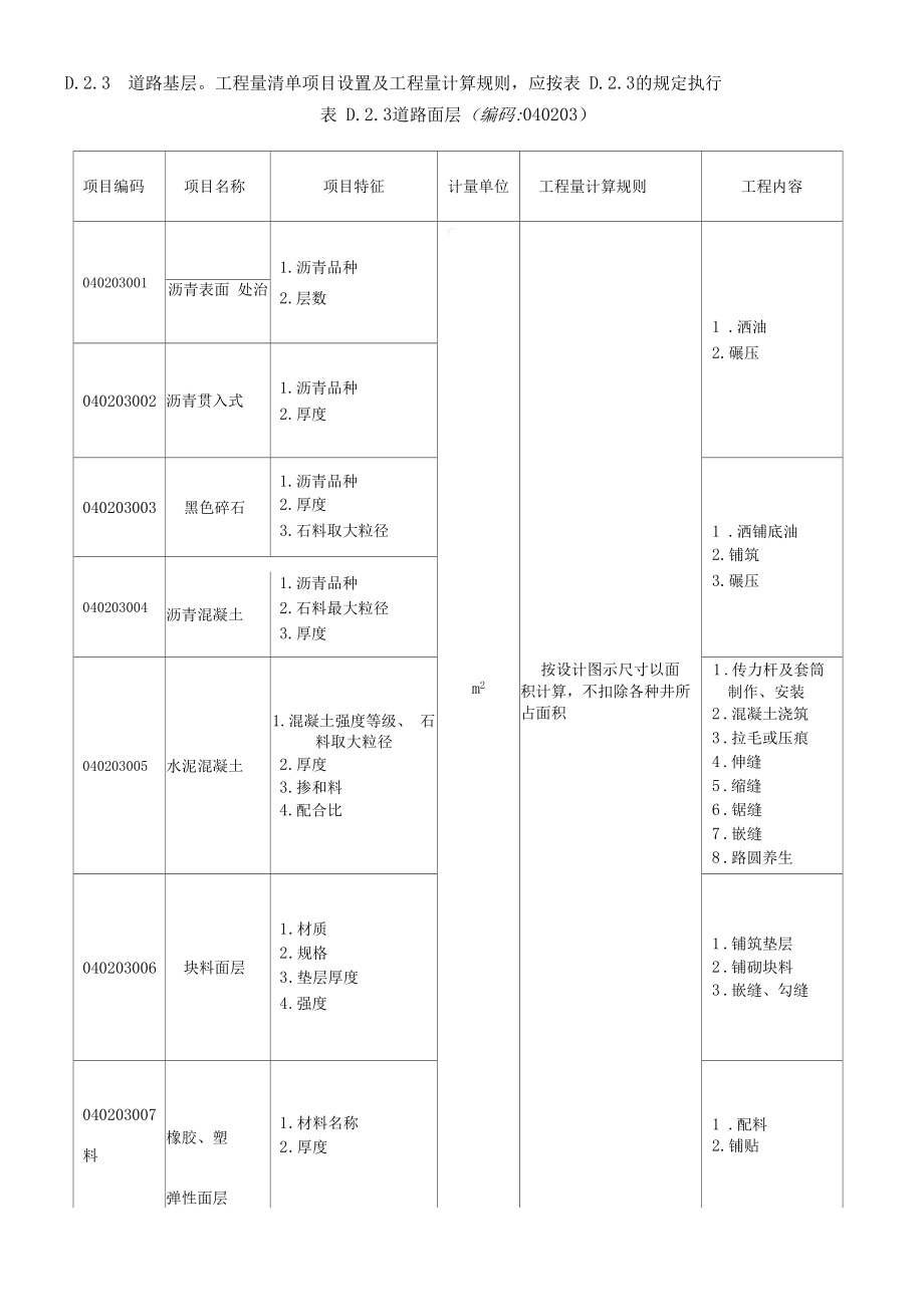 市政工程工程量清单项目及计算规则(gb50500)知识分享.doc