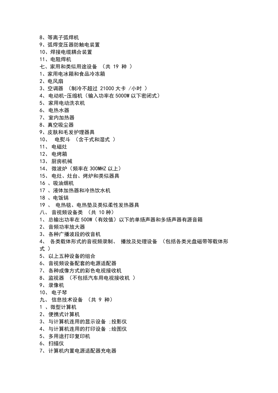 我国强制性CCC认证最新目录.doc