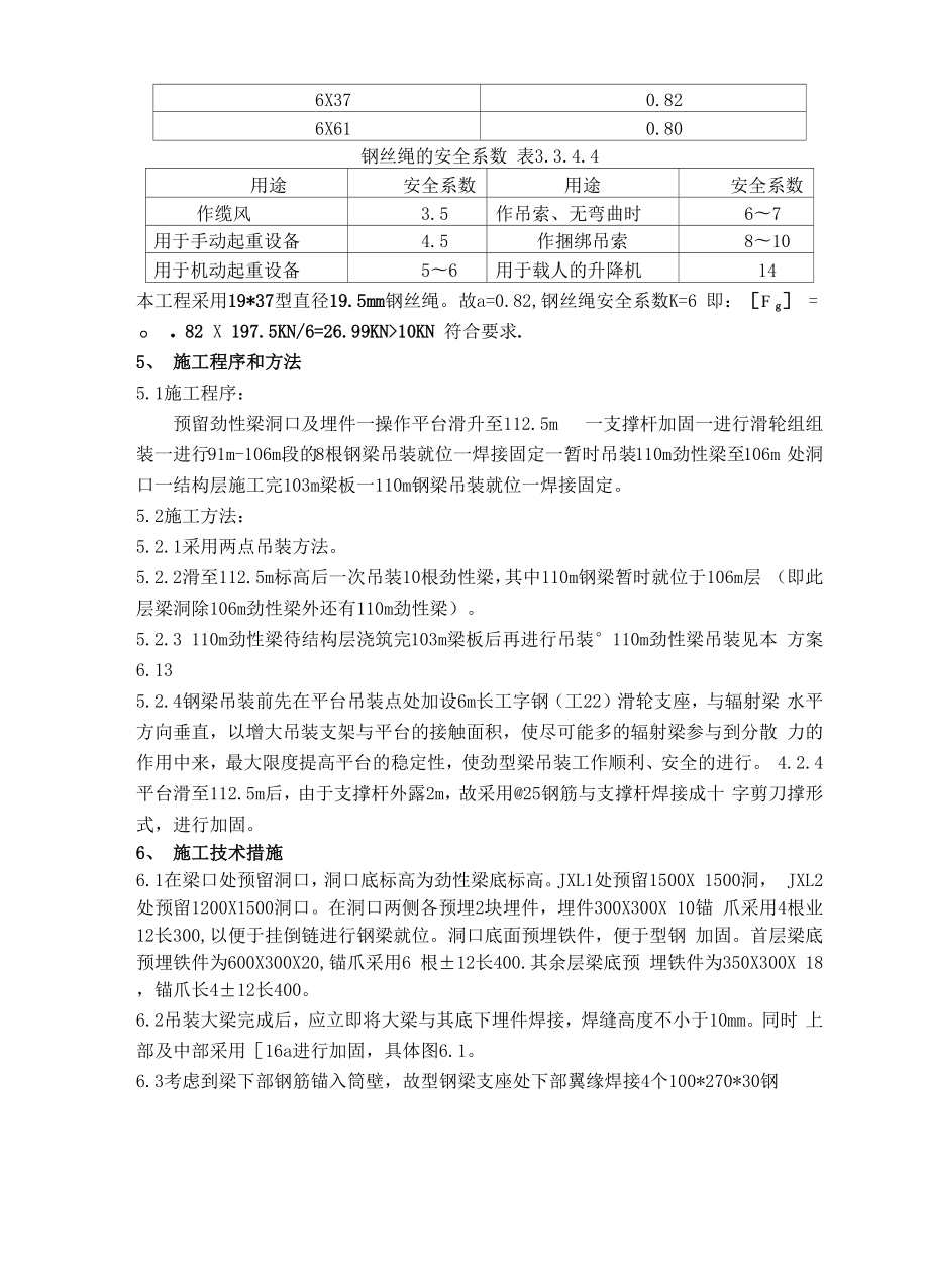 造粒塔结构层梁施工方案.doc