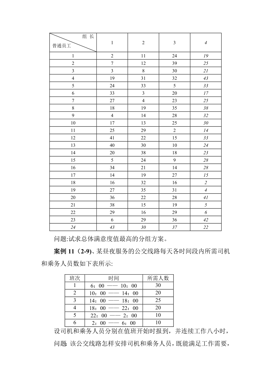 运筹学案例集.doc