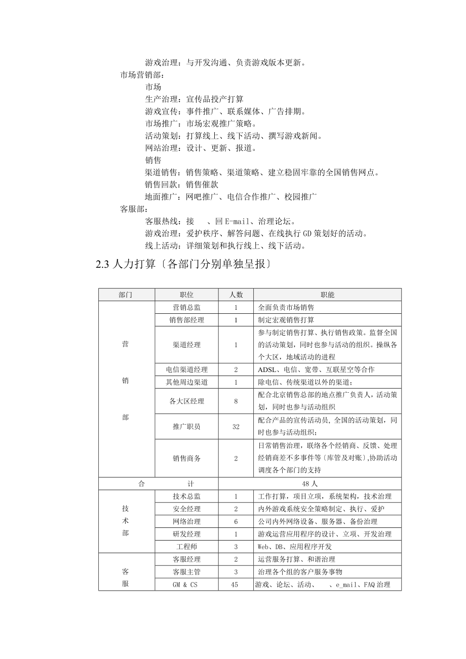 online游戏运营运营计划.doc