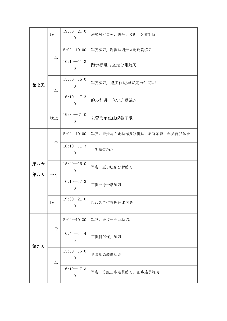 天军训训练计划.doc