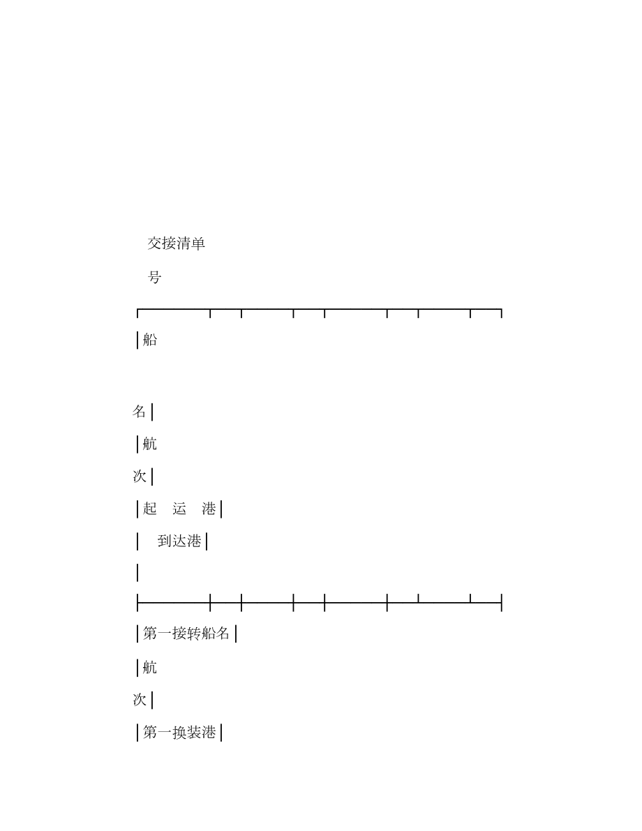 海、江、河联运货物水运合同登记单.doc