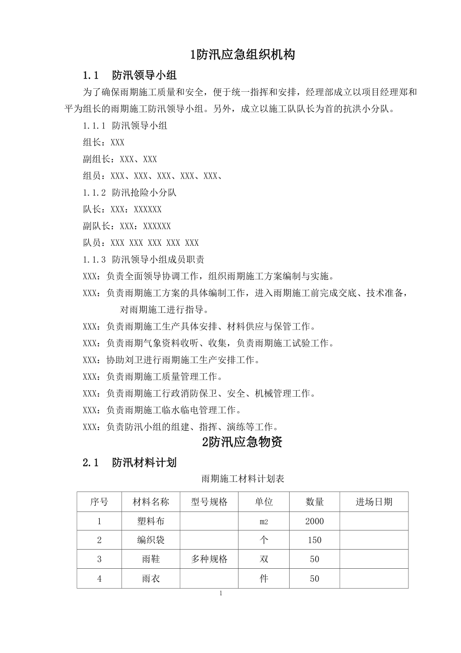 建筑施工项目防汛应急预案.doc