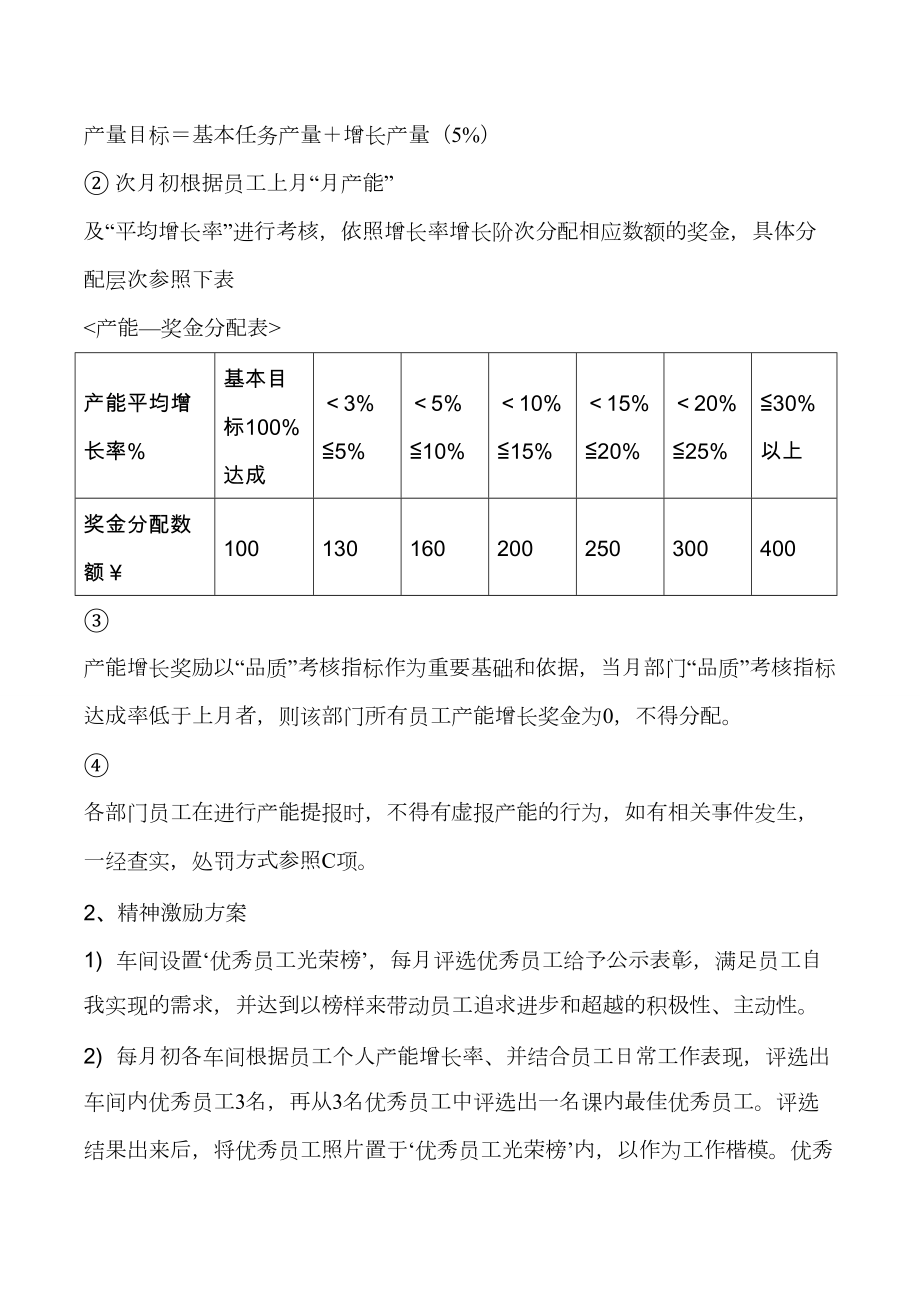 生产部现场员工工作激励机制.doc