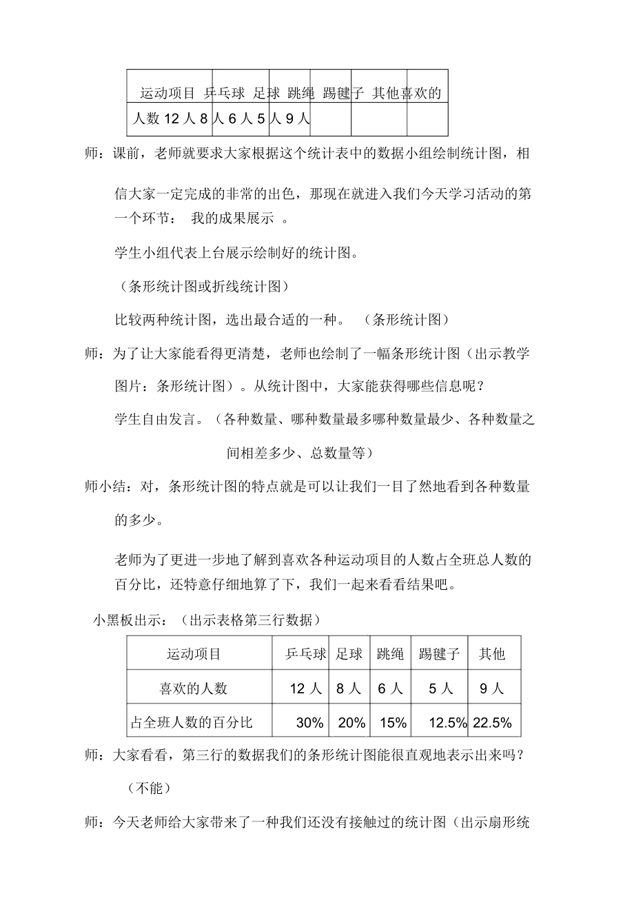 人教版六年级上册数学扇形统计图教案.doc