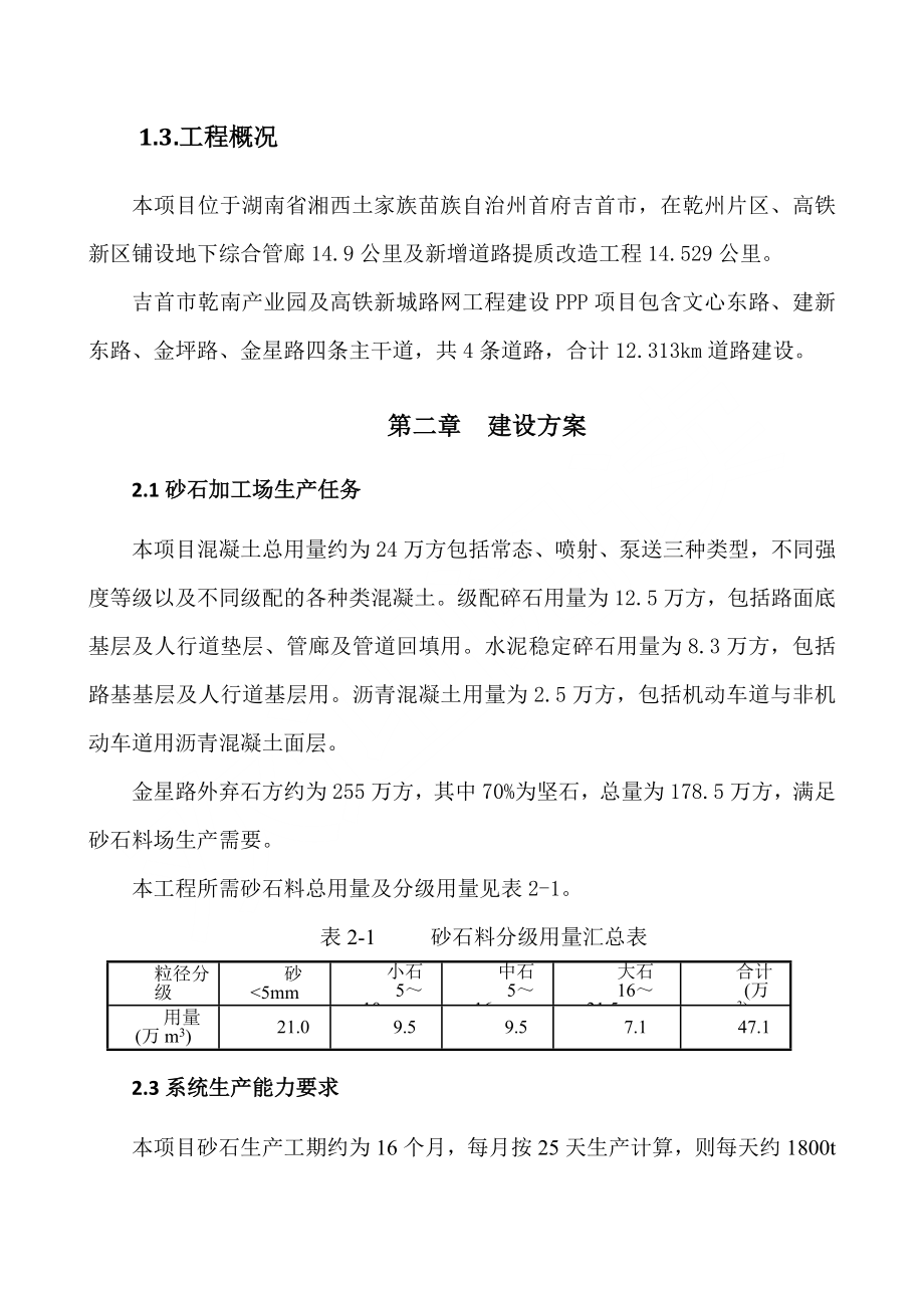 吉首项目砂石料场建设方案.doc