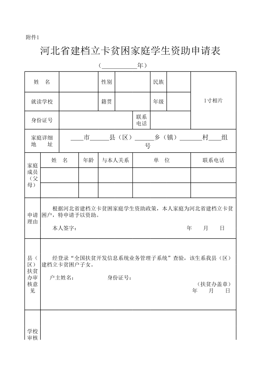 河北省建档立卡贫困家庭学生资助申请表(1).xls