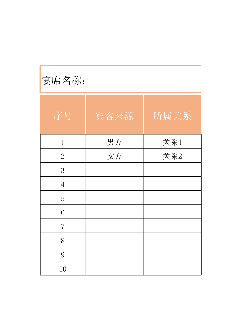 宾客邀请名单统计.xls