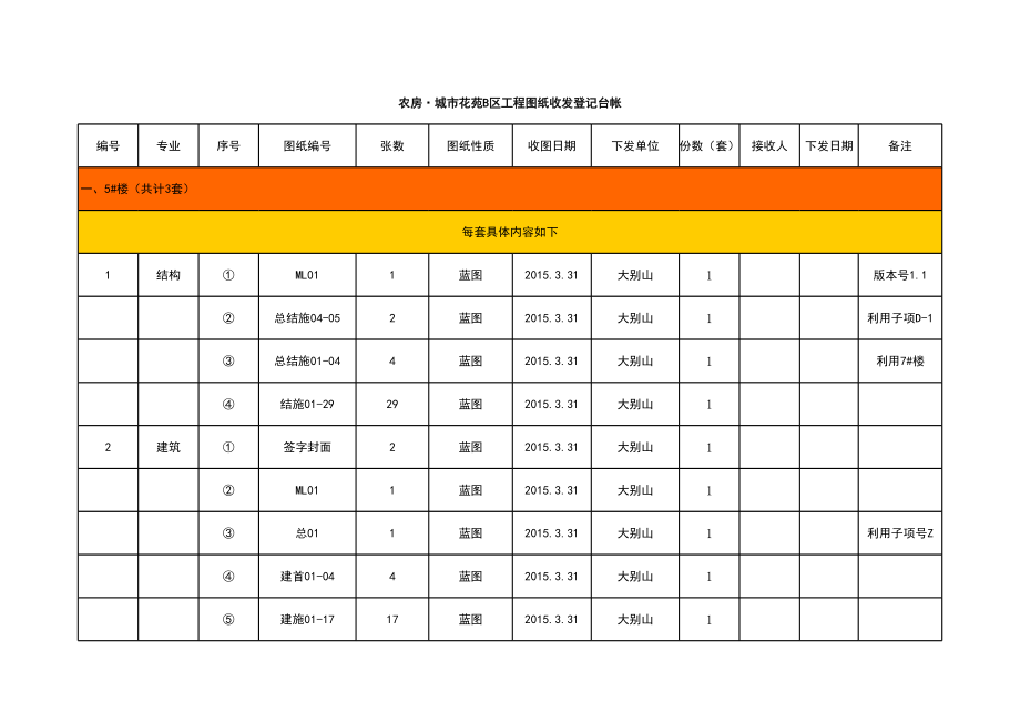 工程图纸收发登记台帐.xls