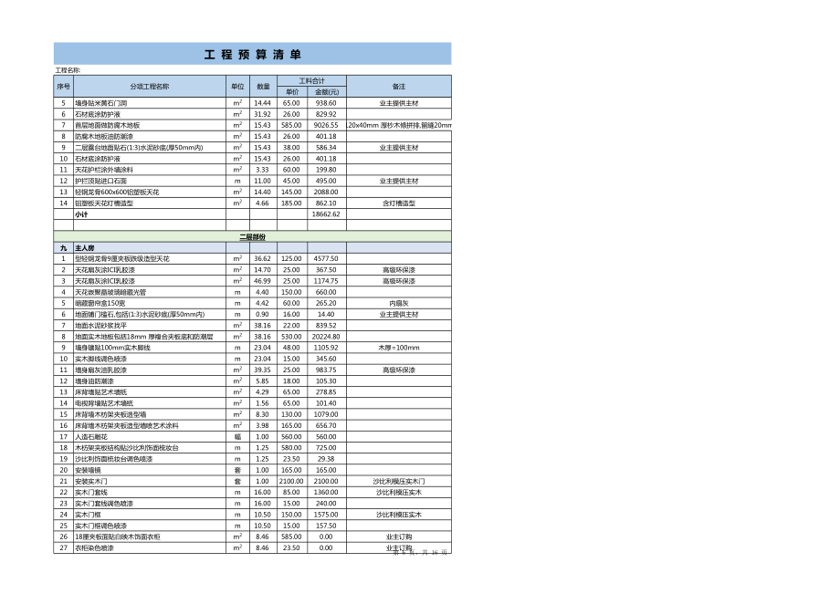 工程预算清单模板 (2).xls