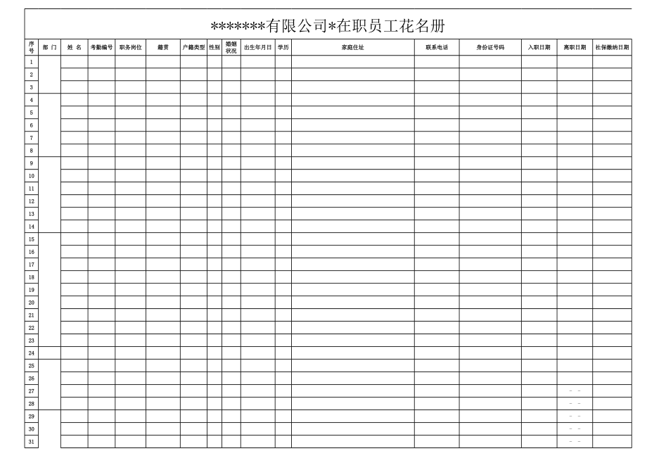 公司员工花名册模板 (2).xls