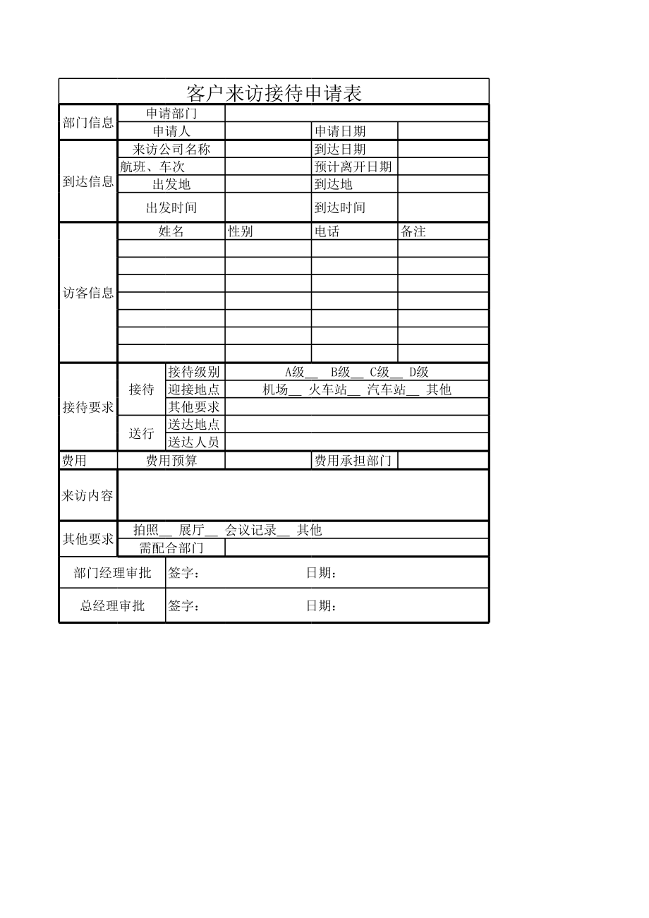 接待流程(表格)(2).xls