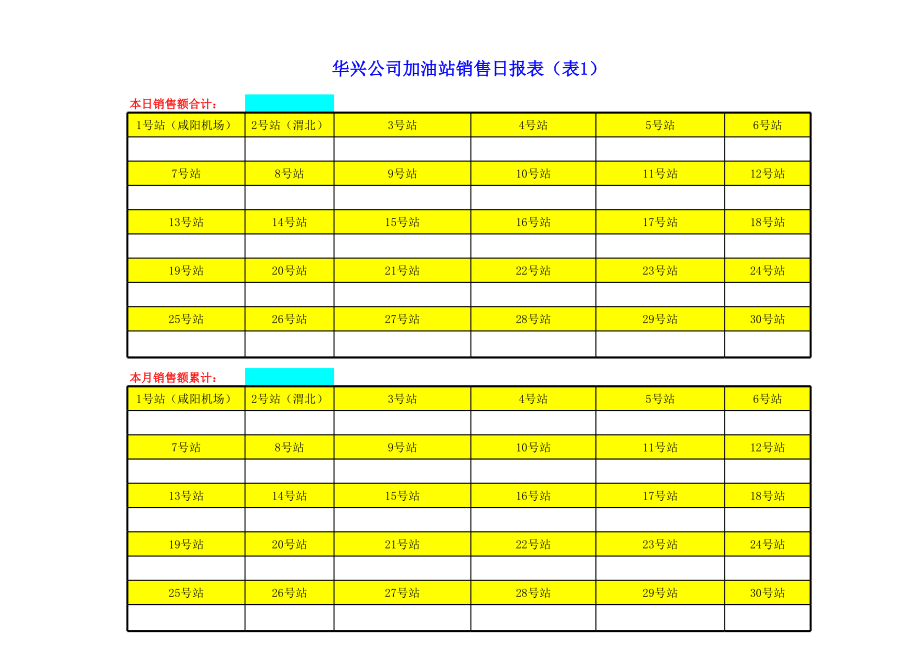 加油站销售报表汇总.xls