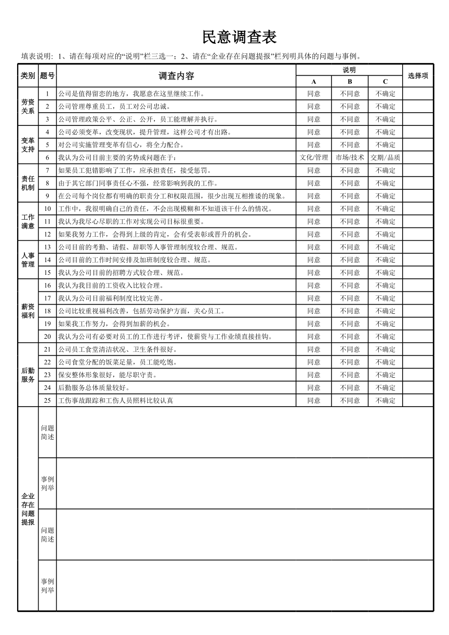 公司民意调查表.xls