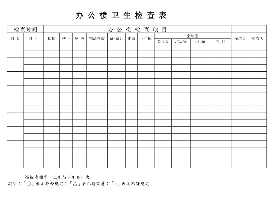 办公楼卫生检查表.xls