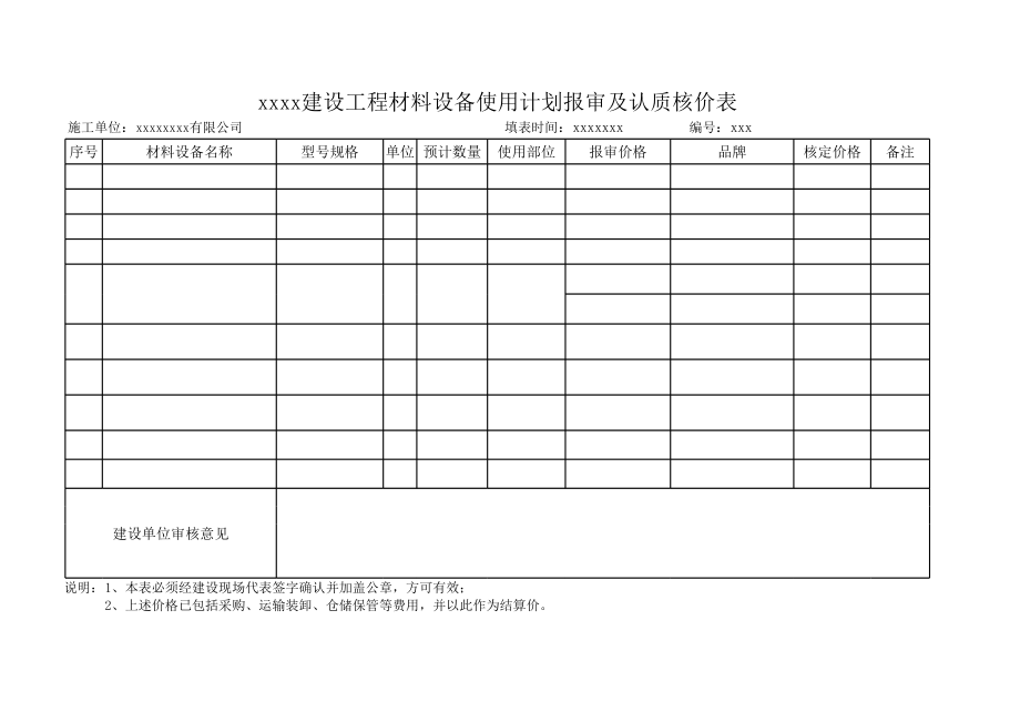 材料核价表.xls