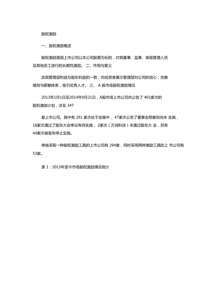 上公司股权激励及员工持股计划.doc