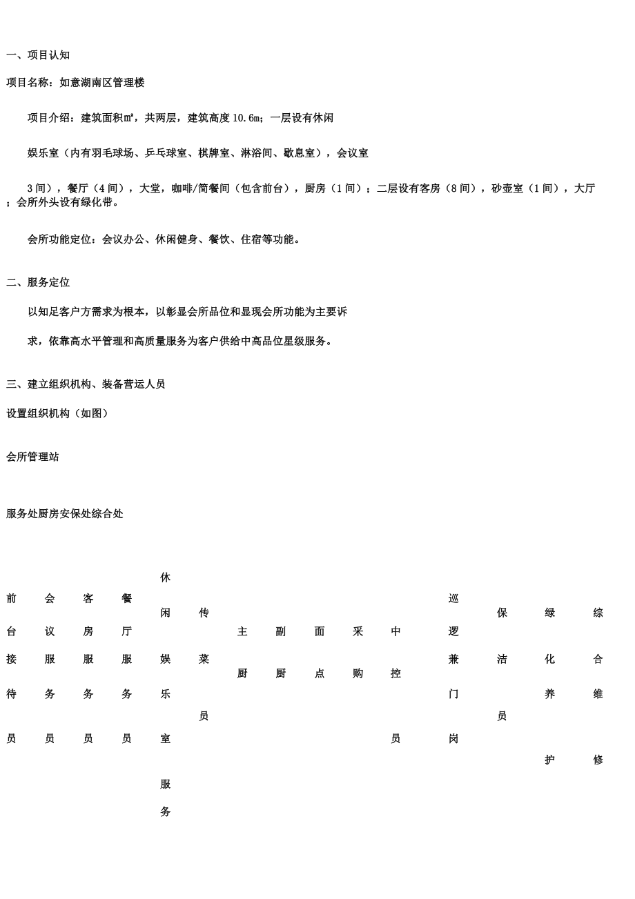 会所试运营实施方案.doc