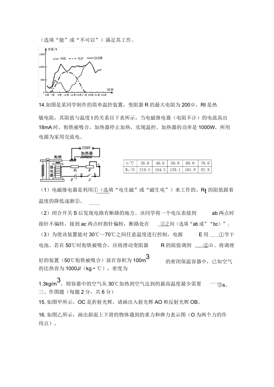 乌鲁木齐市中考物理试卷及.doc