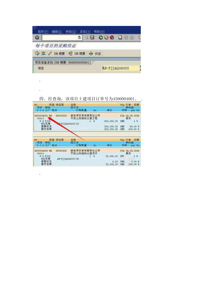 中石化ERP系统查询项目订单号.doc