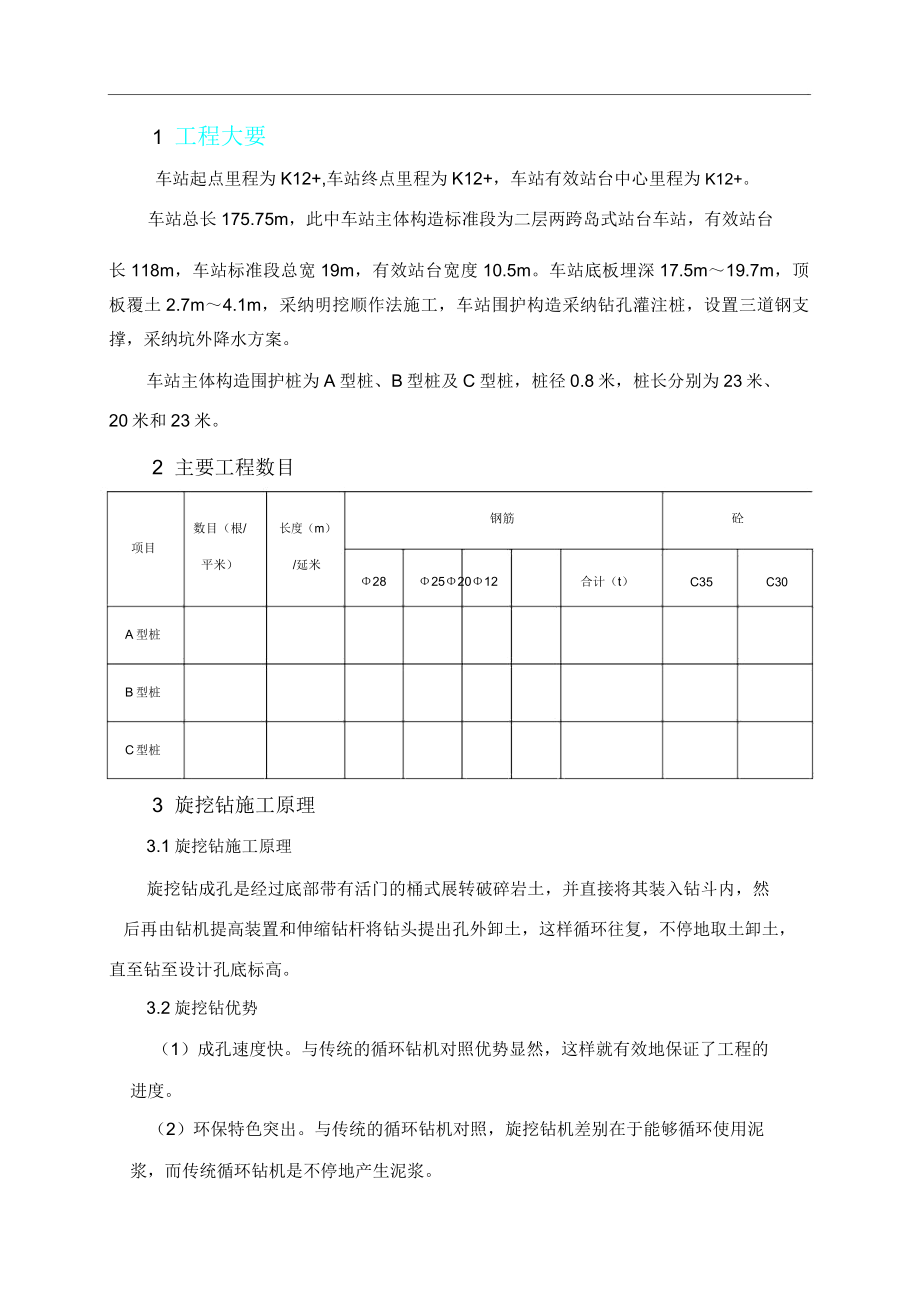 围护桩施工总结方案.doc