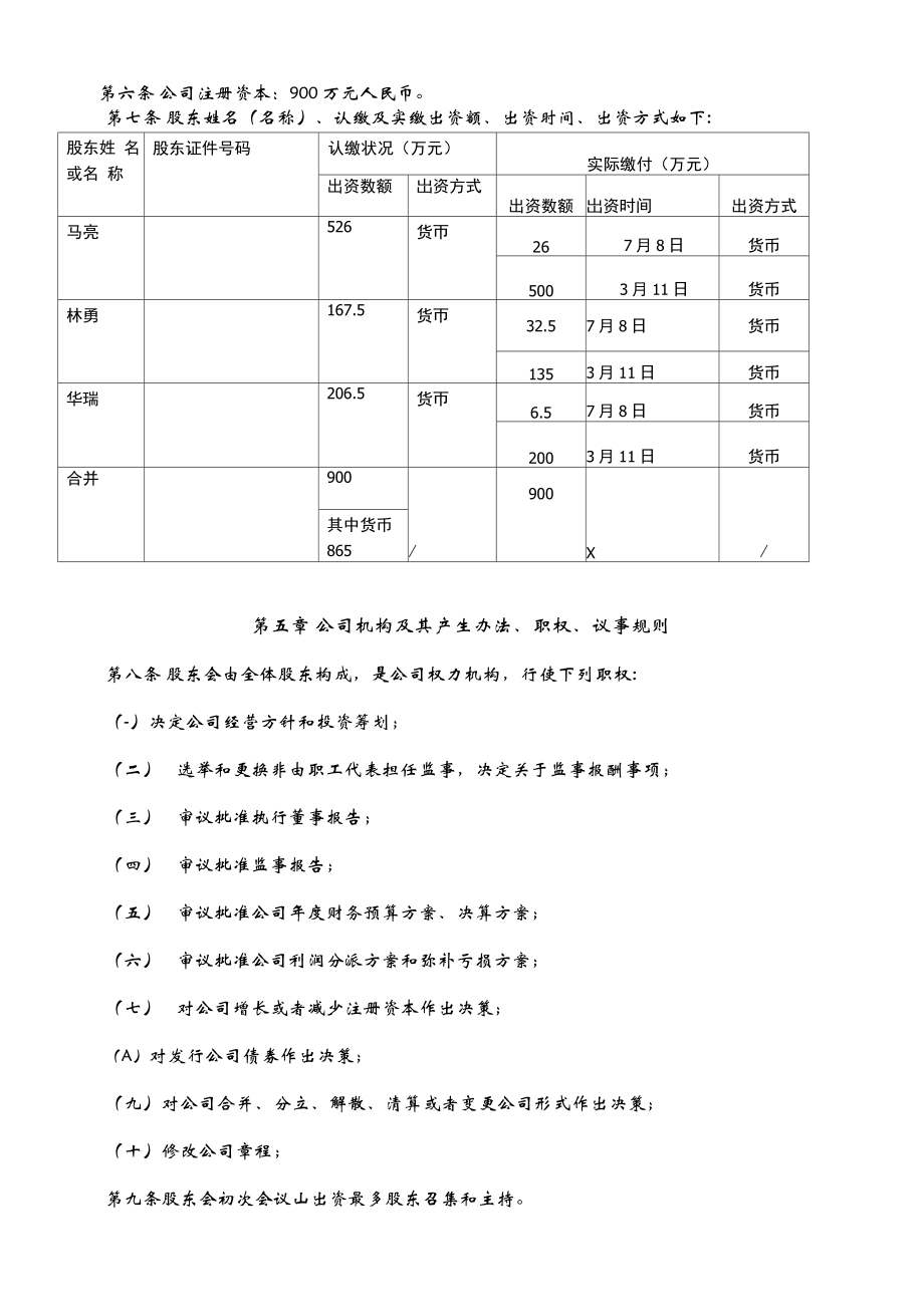 南京建筑公司章程模板样本.doc