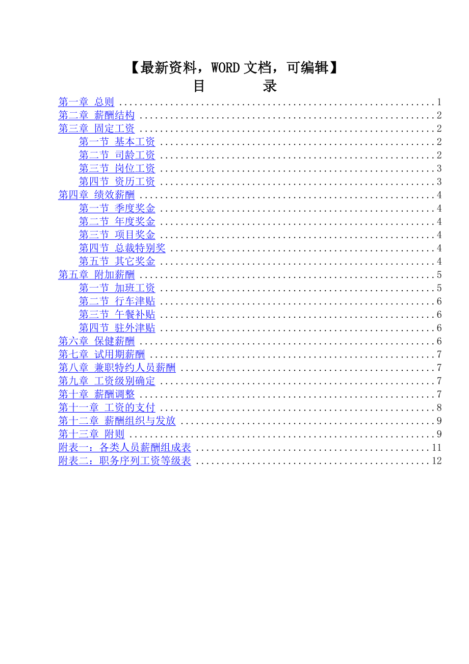 x集团股份公司薪酬制度.doc