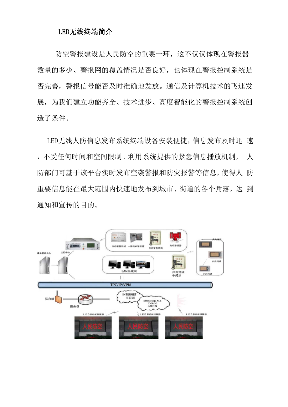 xxx市人防指挥中心LED显示屏方案.doc