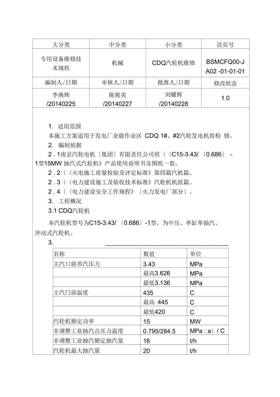 专用设备维修技术规程.doc