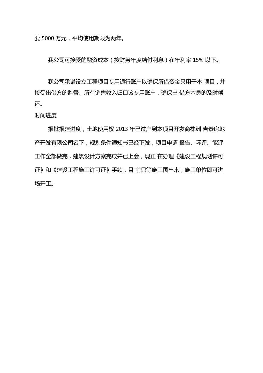 最新株洲金汇国际项目融资报告书资料.doc