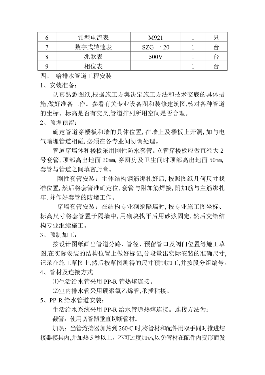 [精装修]水电安装施工组织方案.doc