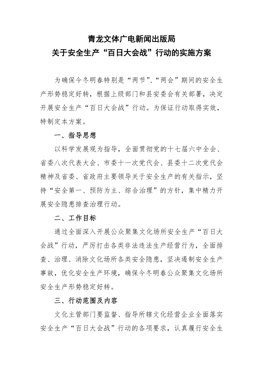 “百日大会战行动”方案.doc