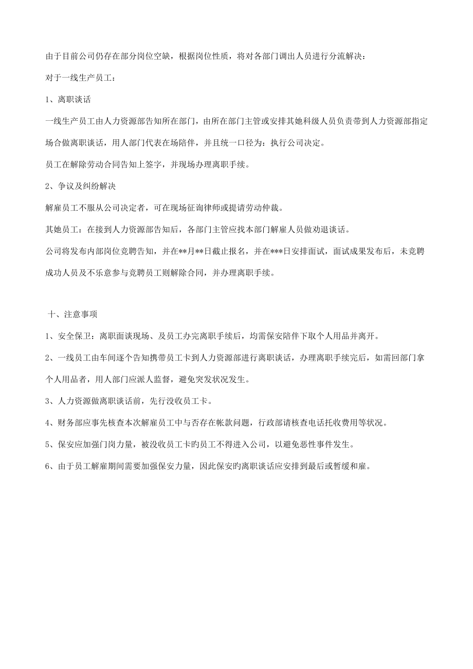 公司制定的裁员方案.doc