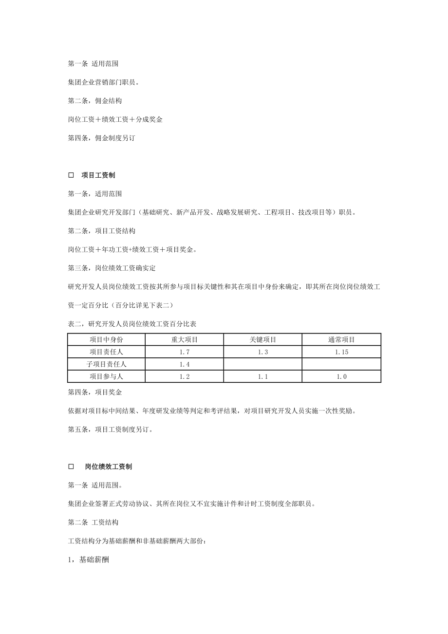 公司薪酬管理制度实施细则范文.doc