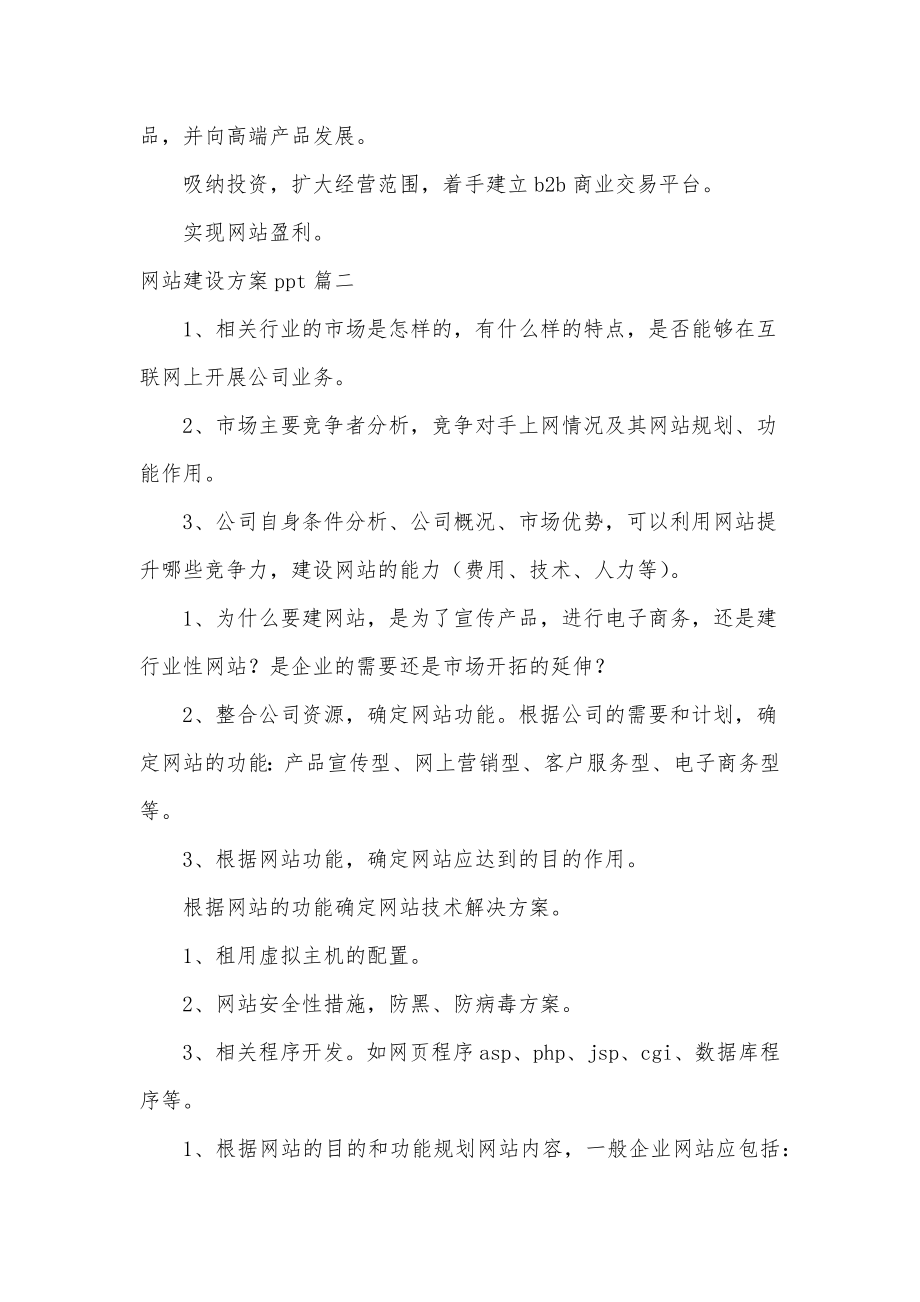 最新网站建设方案ppt汇总.doc