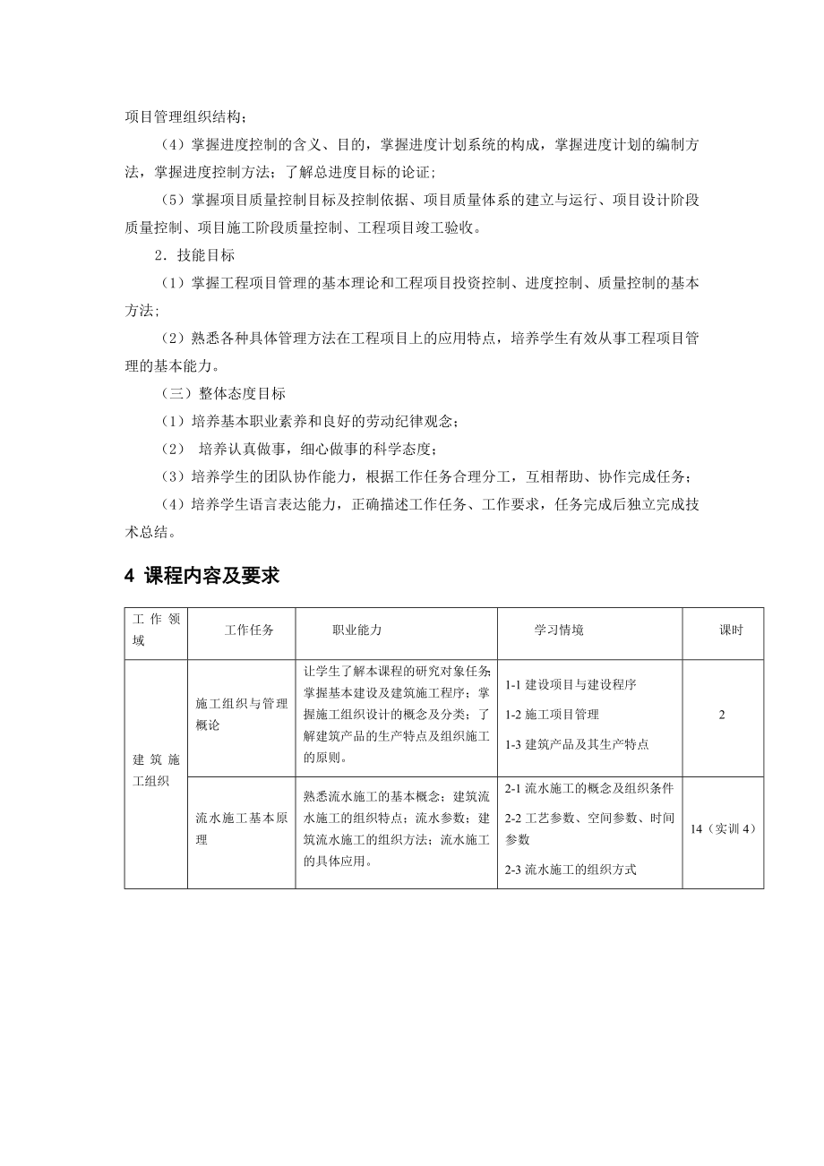 建筑工程施工组织与管理课程标准.doc