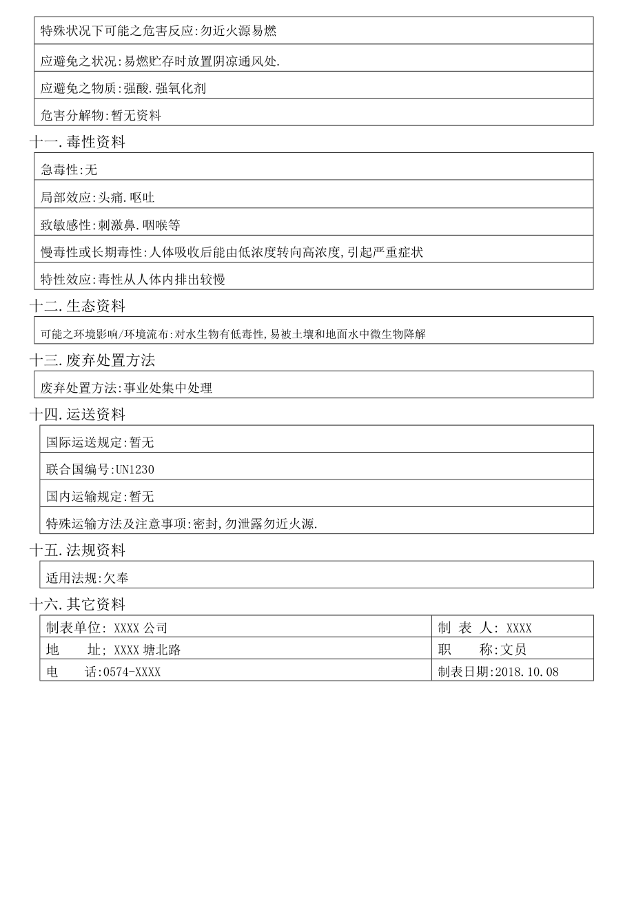 助焊剂安全资料表(MSDS).doc